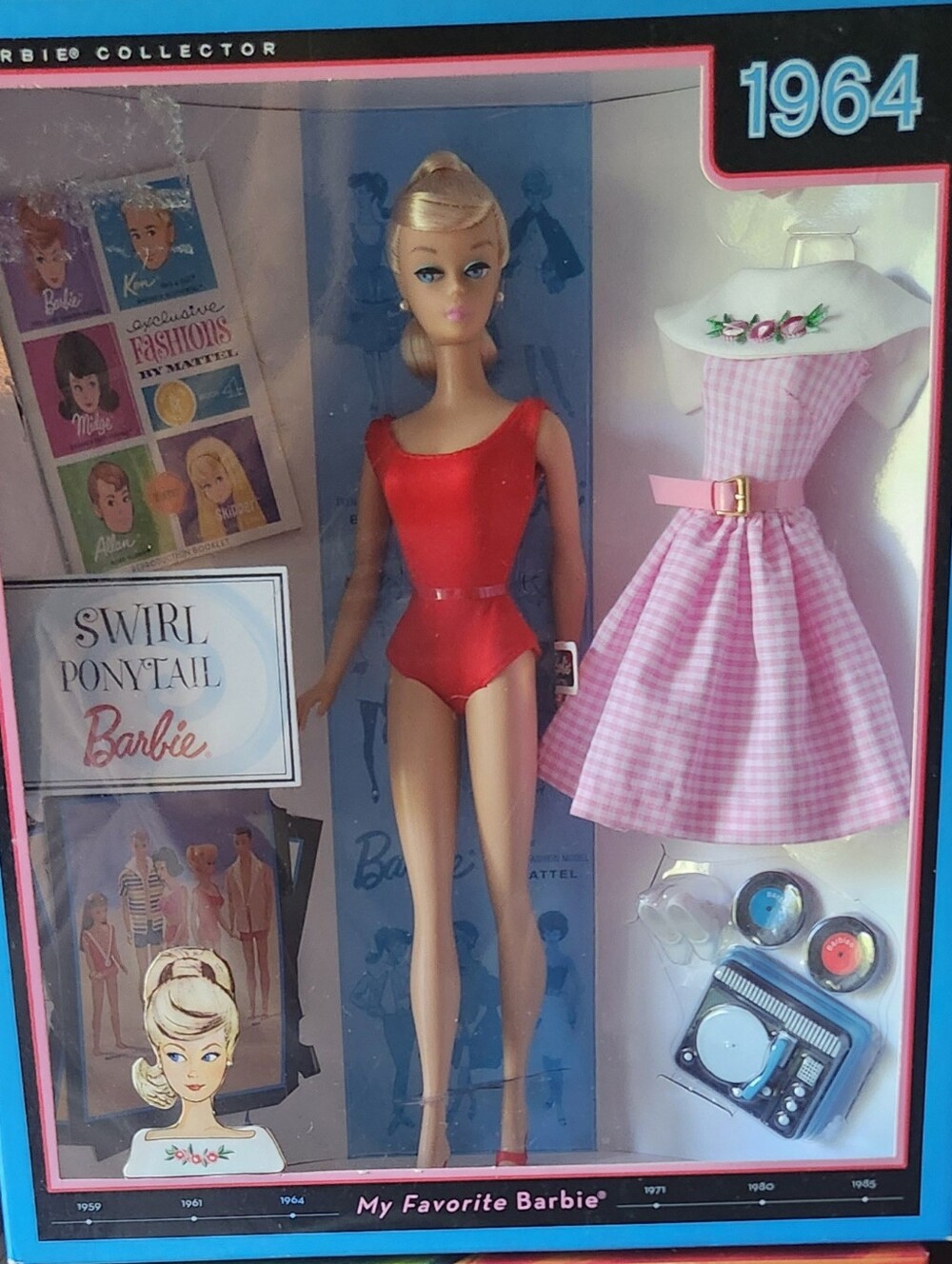2009 Barbie Collector 1964 Repro MY FAVORITE BARBIE SWIRL PONYTAIL NRFB VHTF